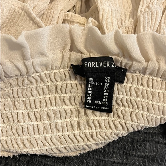 Cream Ruffled Mini Skirt - Picture 2 of 3